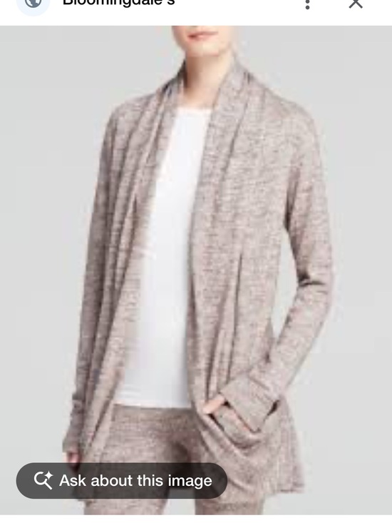 UGG Sweaters - UGG Heathered Taupe Open-Front Draped Cardigan